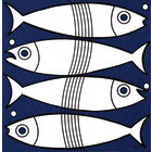 Serviettes dîner x20, intissé 40x40 cm - Fish
